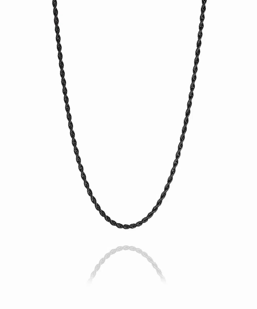 TWISTED NECKLACE - BLACK