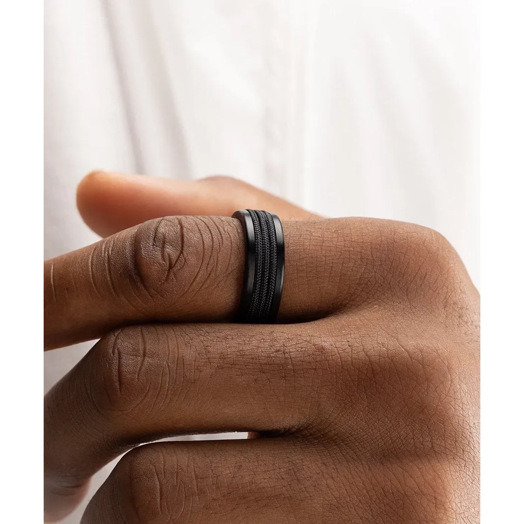 image NAVARCH 8 WRAP RING - BLACK