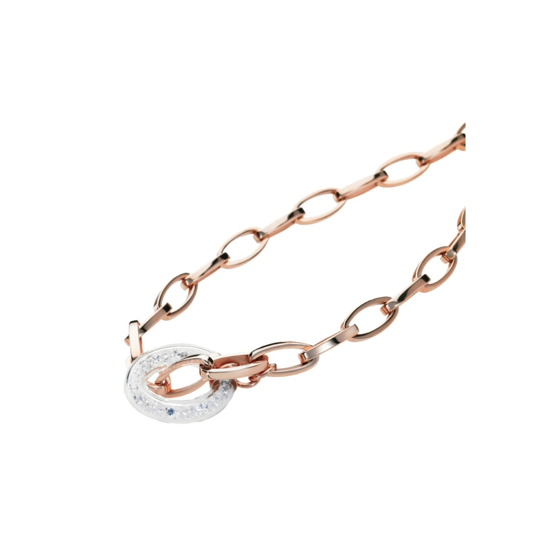 CRYSTA LOOP NECKLACE ROSE GOLD