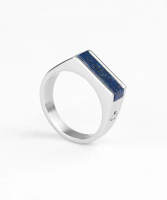 SIGNET RING 7 MM - LAPIS LAZULI