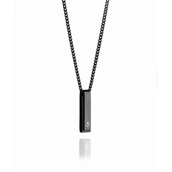 MONOLITH NECKLACE - BLACK AGATE