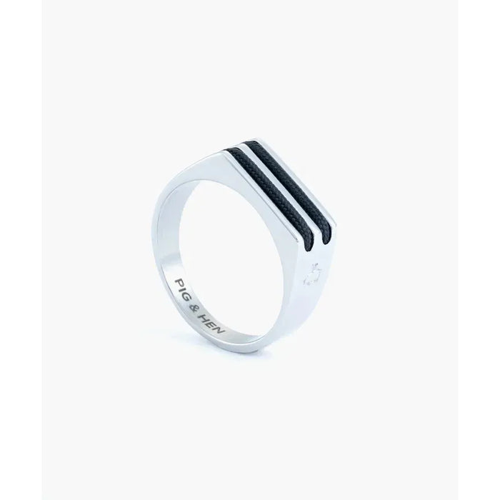 SIGNET RING 7MM ROPE - NAVY