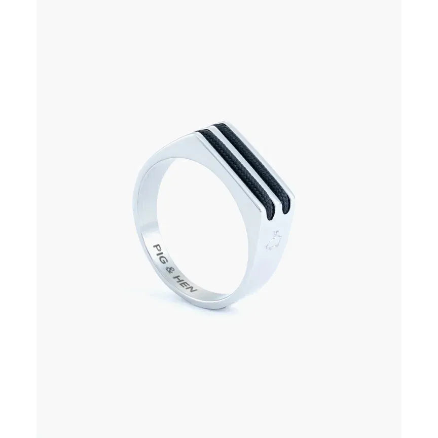 SIGNET RING 7MM ROPE - NAVY