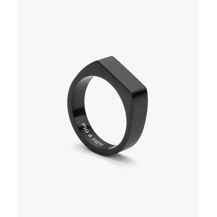 SIGNET RING 6MM SLIM - BLACK