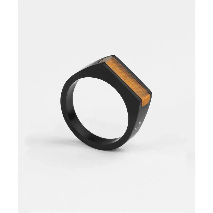 SIGNET RING 7 MM - TIGER EYE