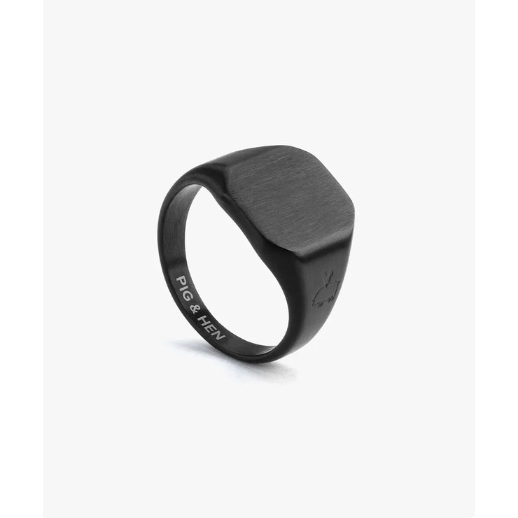 SIGNET RING 16 MM CLASSIC - BLACK