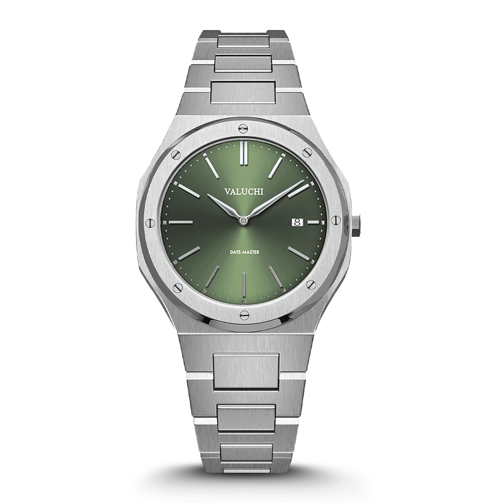 DATE-MASTER SILVER GREEN DIAL