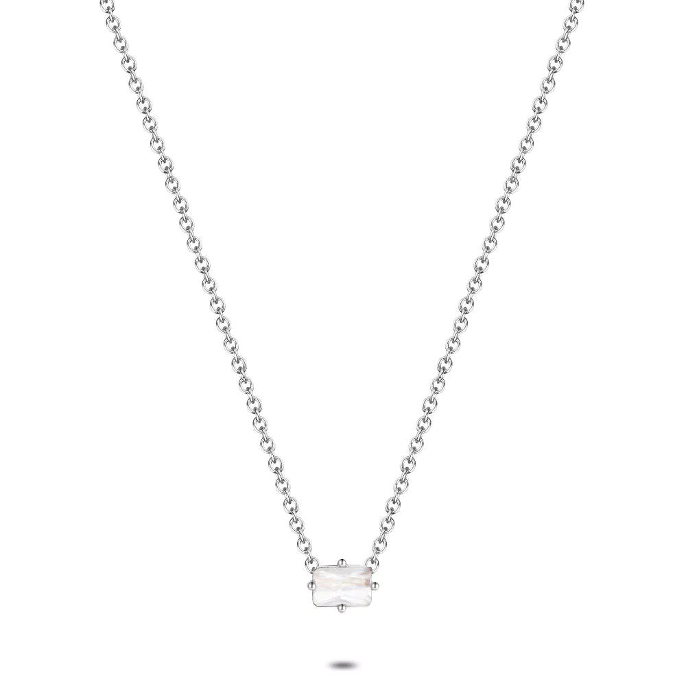 RECTANGLE CRYSTAL NECKLACE