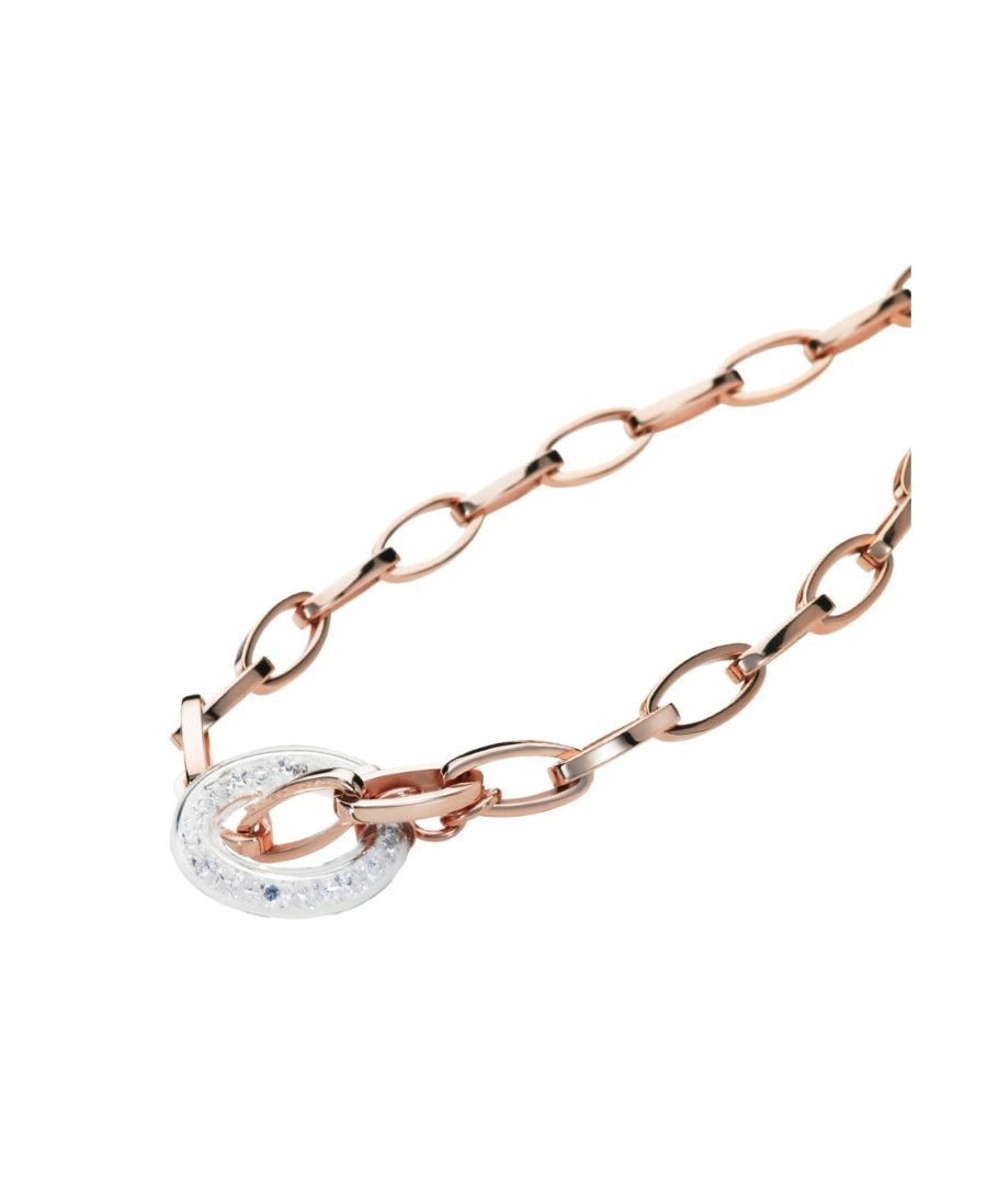 CRYSTA LOOP NECKLACE ROSE GOLD