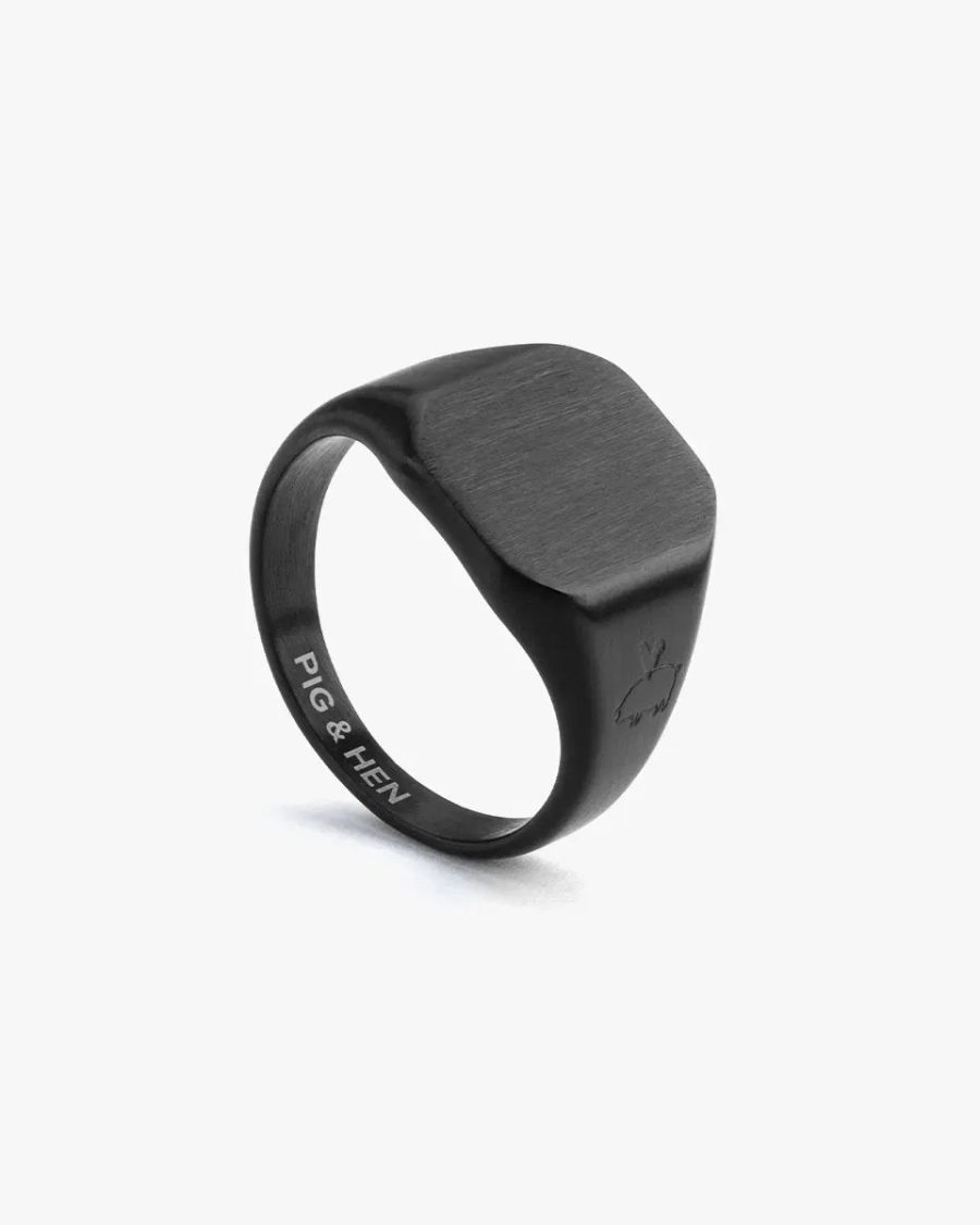 SIGNET RING 16 MM CLASSIC - BLACK